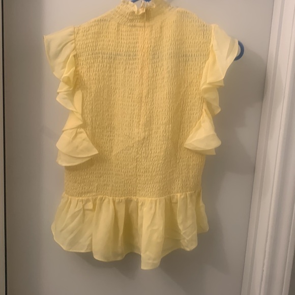 Cinq à Sept Yellow Ruffle Top - Picture 8 of 15